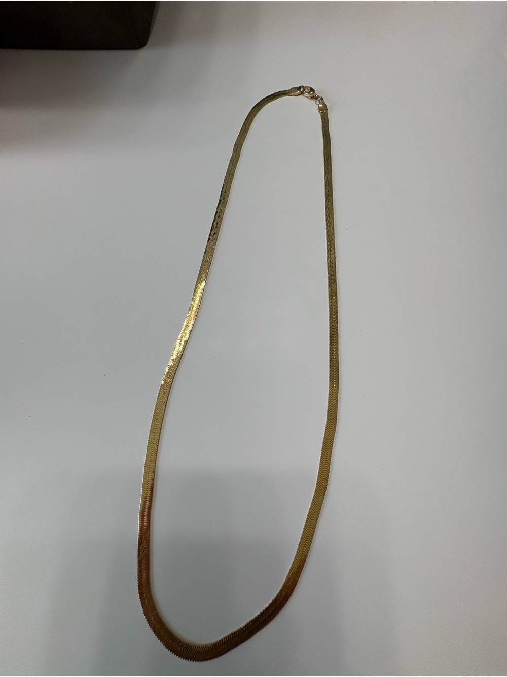 Gold Herringbone Chain Necklace - Women Jewelry